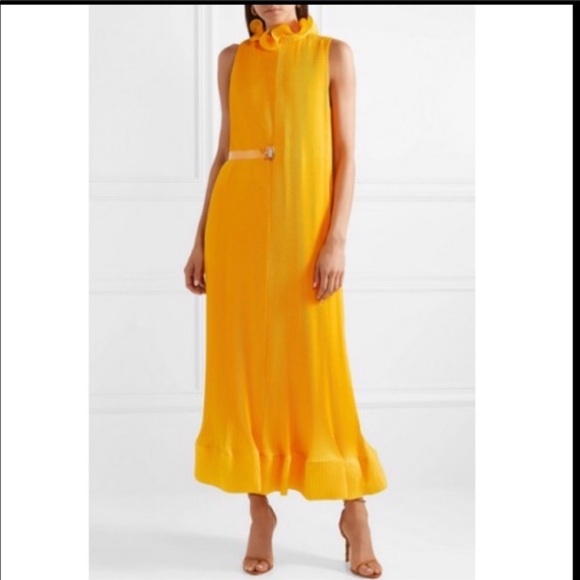 tibi plisse dress